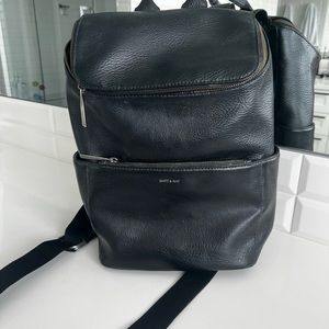 Matt & Nat black vegan leather backpack